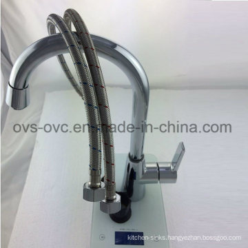 Water Faucet Chrome Mixer Hot and Cold for Kitchen